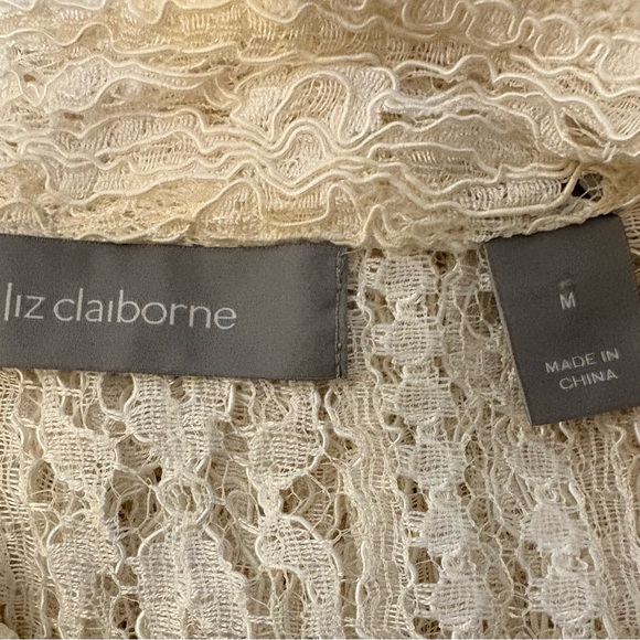 Liz Claiborne Ivory Lace Women's Cardigan - Picture 3 of 3
